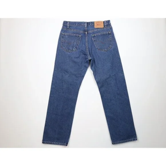 Vintage Y2K 2001 Levis 505 Mens 34x30 Faded Regular Straight Leg Jeans Blue USA
